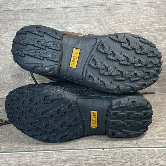 L.L. Bean Primaloft 200g Warm Waterproof Women’s Sz 6M Brown Mid Lace Duck Boots - Picture 8 of 10